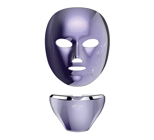 OPERA MILUX LED Mask Full Set for Face and Neck Skin Care, Violet Color,2 Wavelengths 110~240v